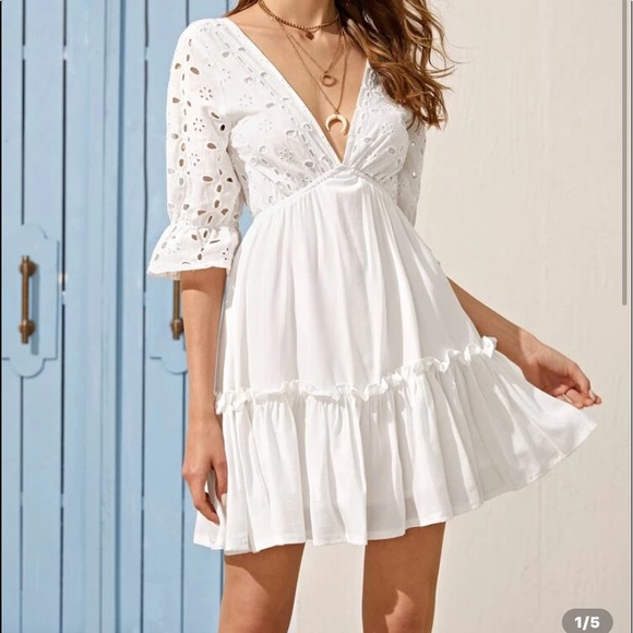 SHEIN Dresses & Skirts - White Sundress NEVER WORN